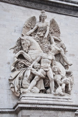 Obraz premium arc de triomphe Paris détail résistance 1814