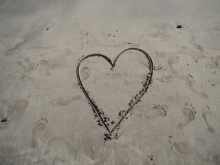 Herz am Strand