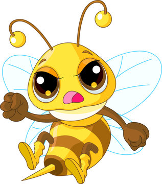 Cute angry Bee