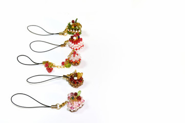 ビーズのストラップ