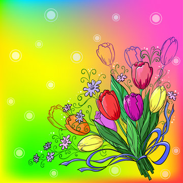 Flower, tulips, background