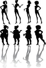 vector collection of girls