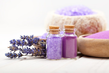 Obraz na płótnie Canvas Spa i wellness - Lavender minerały