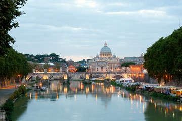 Angelo bridge and St. Peter's Basilica