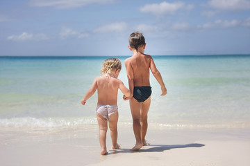 two children on beach