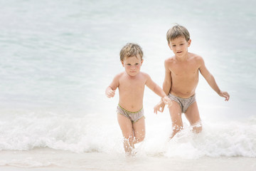 two children on beach