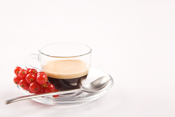 Caffè Espresso su sfondo bianco