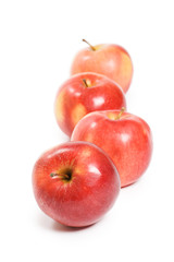 Red apple isolated on the white background
