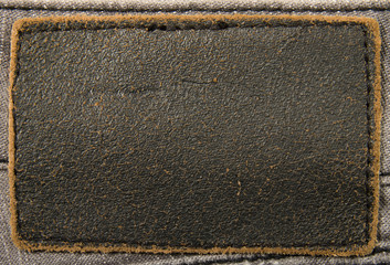 Jeans leather label