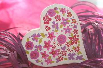 Heart with Flower Pattern