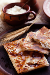 Homemade cheese pastry - Giozleme