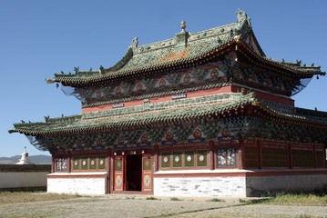 Naklejka premium Temple bouddhiste, Mongolie