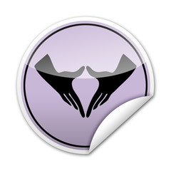 Pegatina simbolo FEMINISMO con reborde