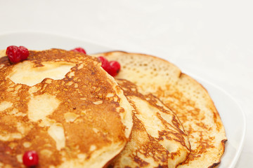 Tasty pancakes with a syrup