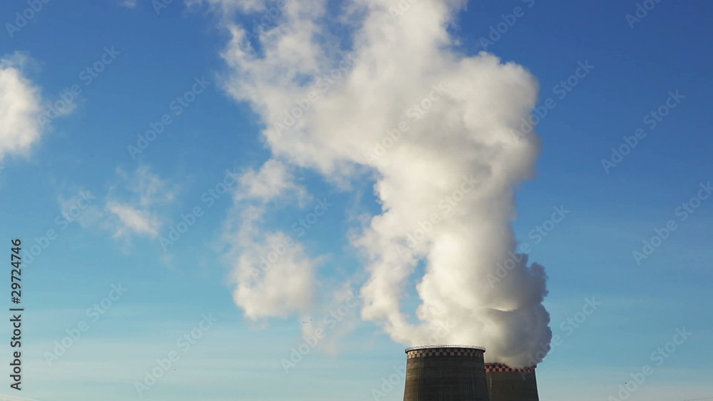 Poster Pipe with smoke. Fast motion effect.