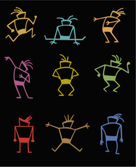 Petro man, inspired by ancient petroglyphs