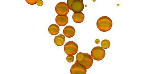 Oil. White background, 3d render