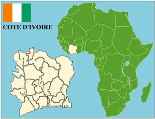Cote d'Ivoire emblem map africa world business success