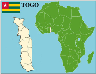 Togo emblem map africa world business success background