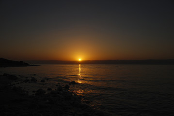 Sunset in the Dead Sea