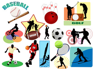 Fototapeta na wymiar Sports icons and symbol