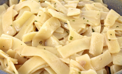 Close view of stroganoff flavored noodles