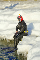 Diver on ice