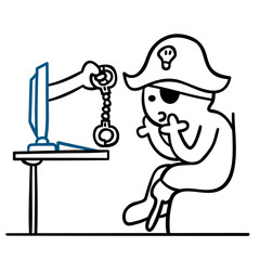 figur pirat wird verhaftet