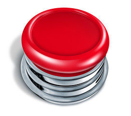 red Button blank isolated on white background