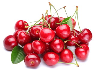 Obraz na płótnie Canvas Image cherries on a white background