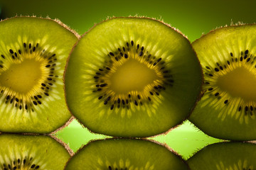 Green Kiwi in row © trancedrumer