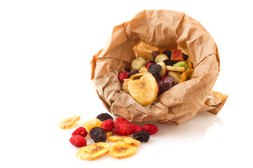 dried fruit in paper bag