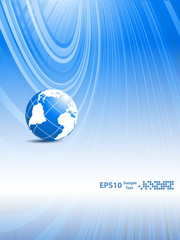 vector globe and lines. Eps10