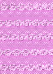 レースと水玉のパターン