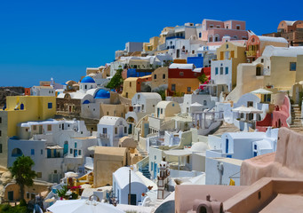 Colourful Oia village panorama