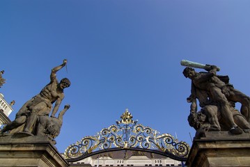 R&eacute;publique Tcheque, Prague : Portail du chateau