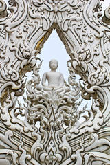 Fototapeta na wymiar white Buddha with white ray2