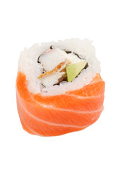 sushi on the white