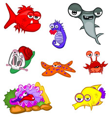 Cartoon sea animals