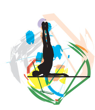Yoga. Editable vector illustration