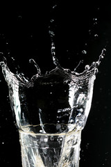 splash in glass