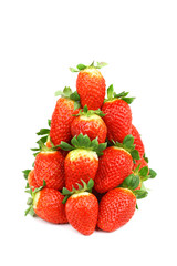 strawberry pile isolated