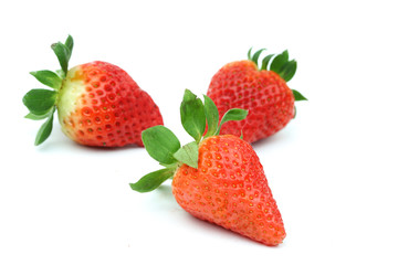 strawberry pile isolated
