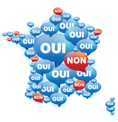 vote electoral français / le OUI l'emporte
