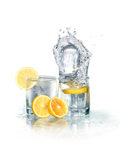 Cold Lemonade On White
