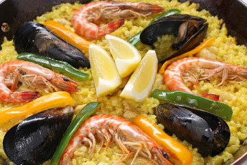 paella , spanish rice dish