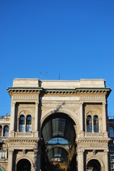 Obraz premium Vittorio Emanuele II Gallery, main entrance arch, Milan, Italy