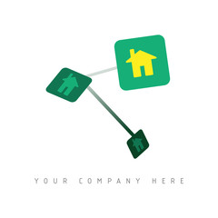 logo picto web immobilier marketing commerce design icône