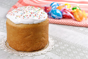 Easter eggs and cake