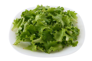 salad on an white plate